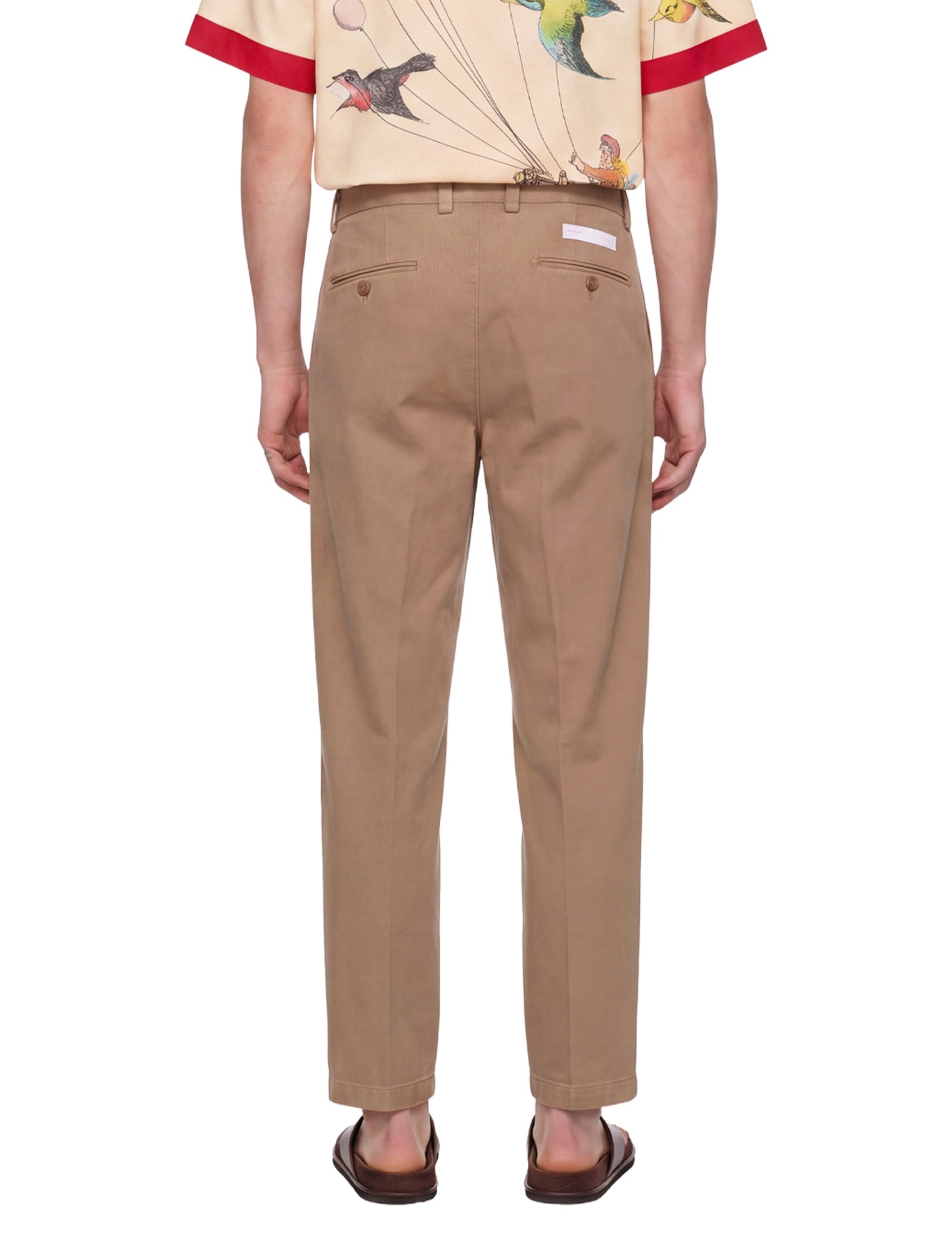 Pantaloni a gamba dritta in marrone 