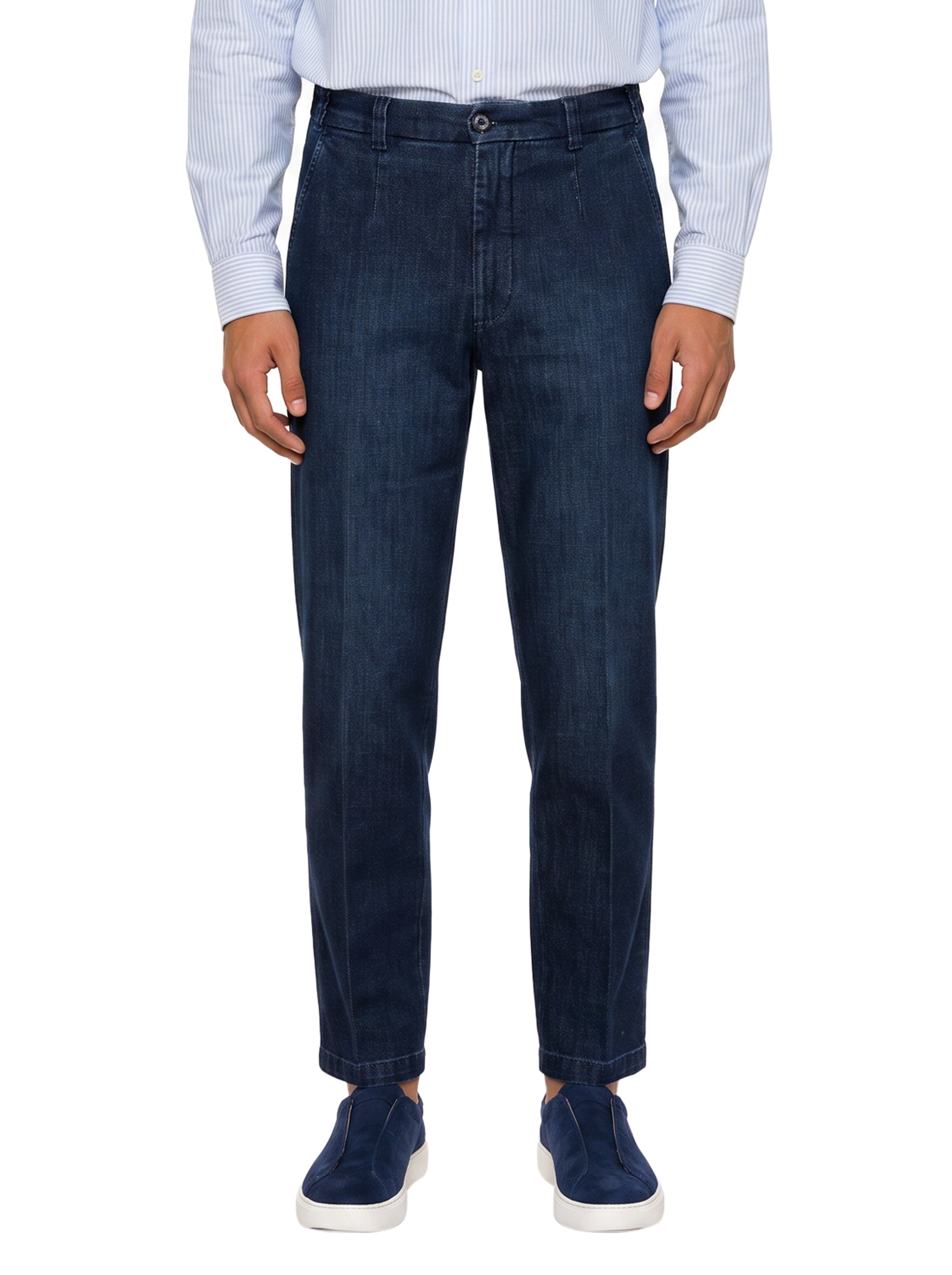 Jeans con vita elasticizzata Portofino in blu 