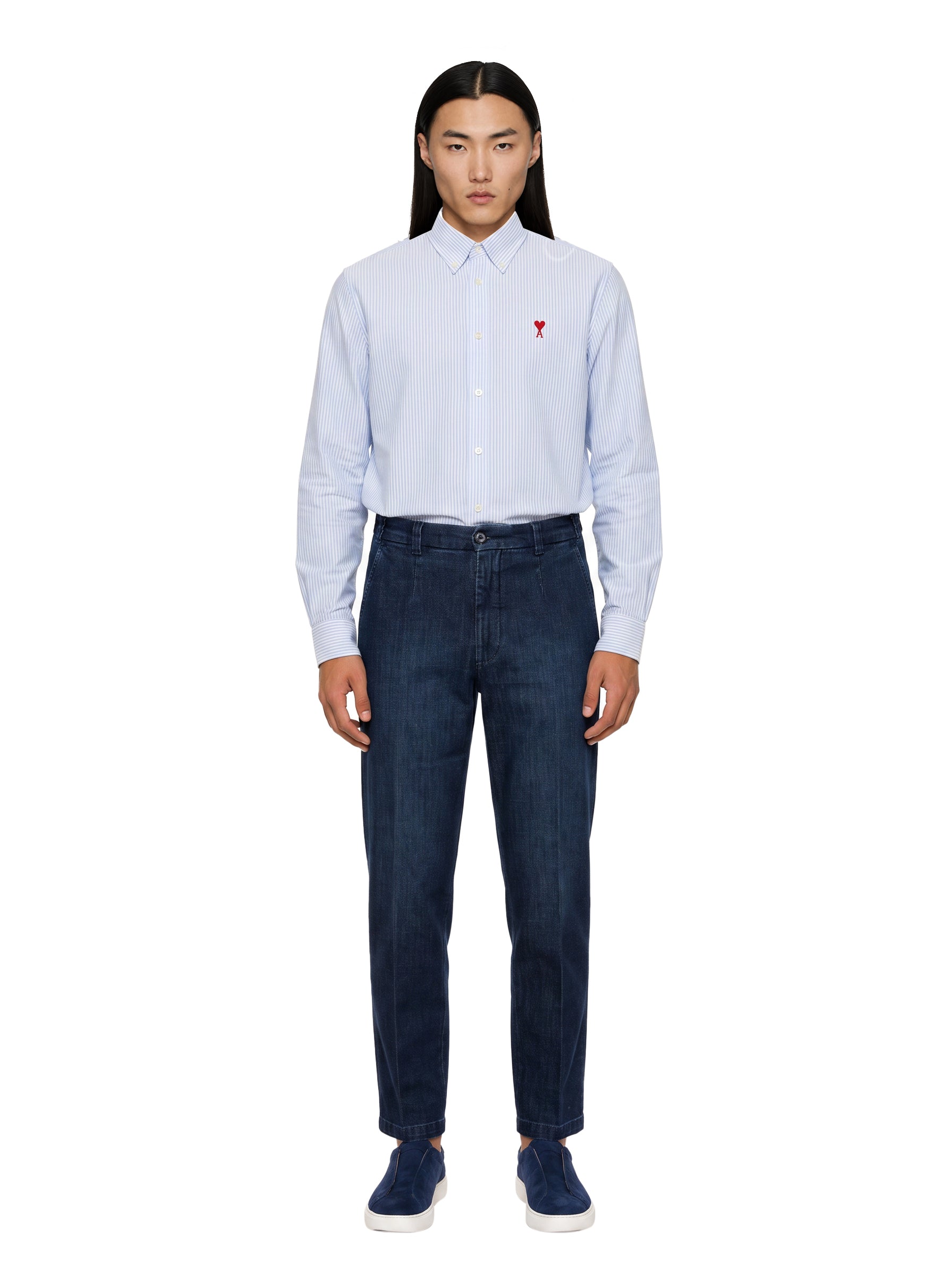 Jeans con vita elasticizzata Portofino in blu 