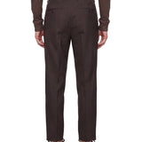 Pantaloni a gamba dritta in marrone 
