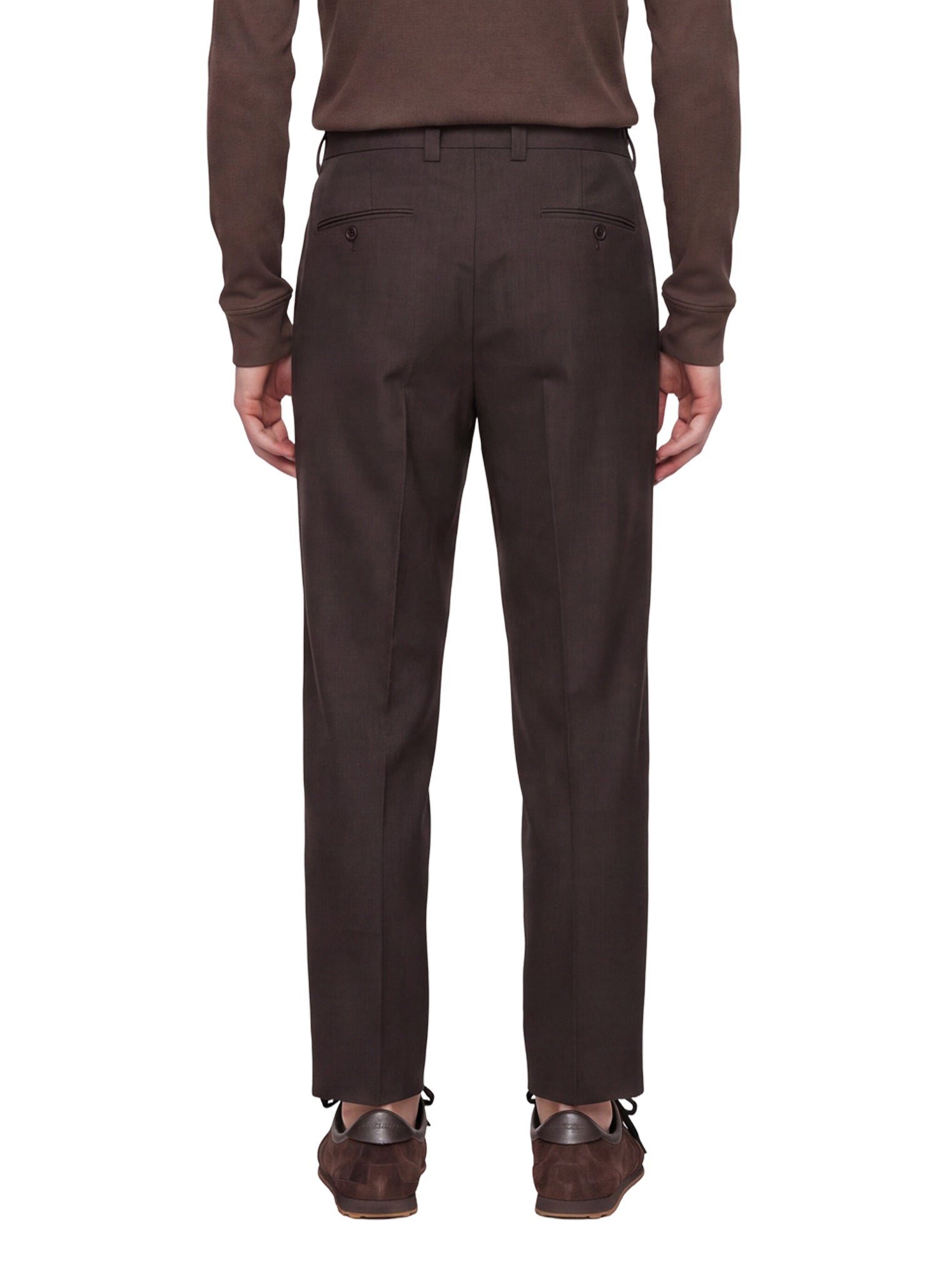 Pantaloni a gamba dritta in marrone 
