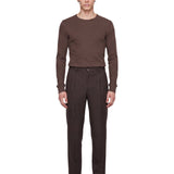 Pantaloni a gamba dritta in marrone 