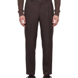 Pantaloni a gamba dritta in marrone 
