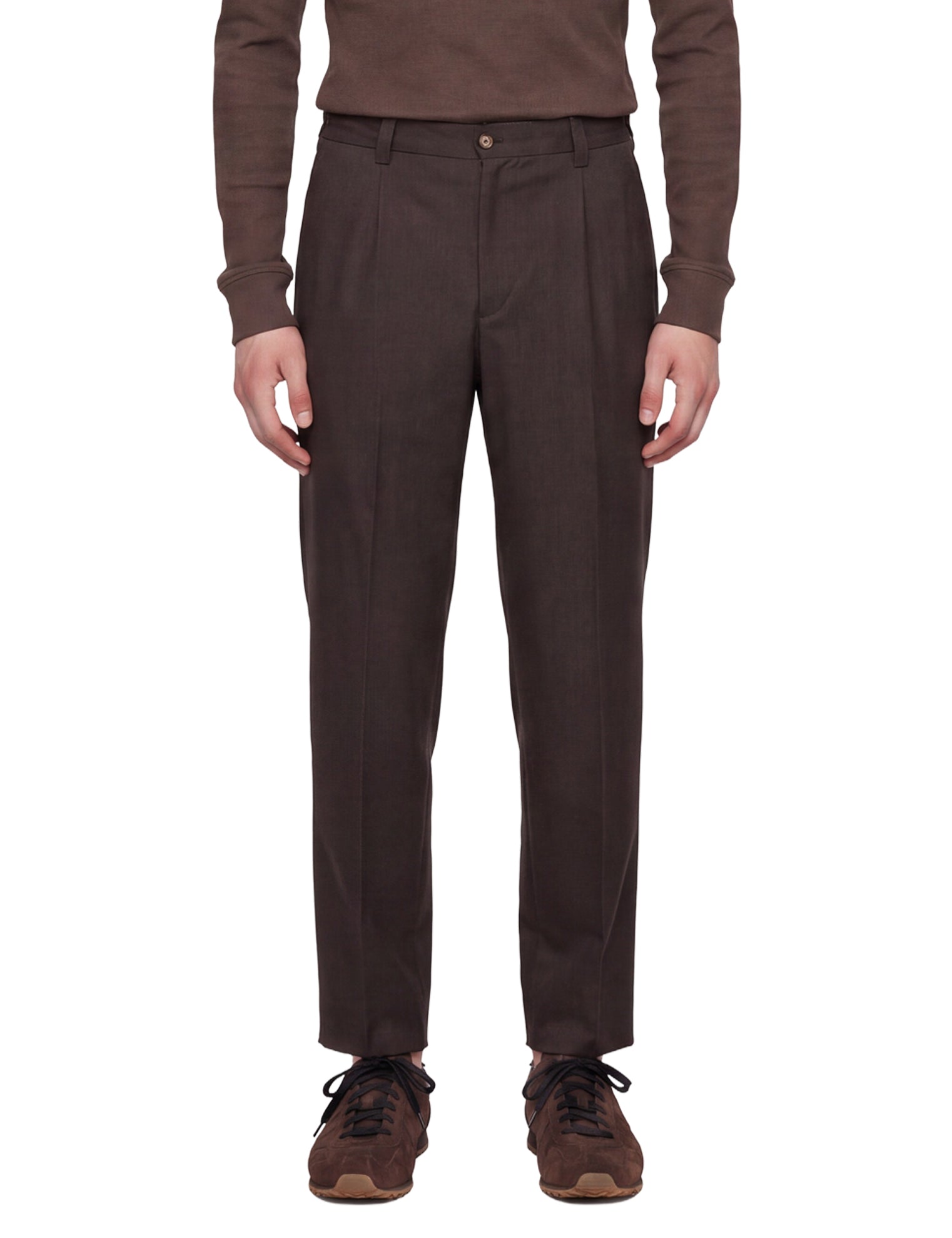 Pantaloni a gamba dritta in marrone 