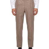 Pantaloni sartoriali Portofino in beige 