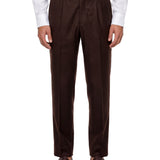 Pantaloni sartoriali Portofino in marrone 
