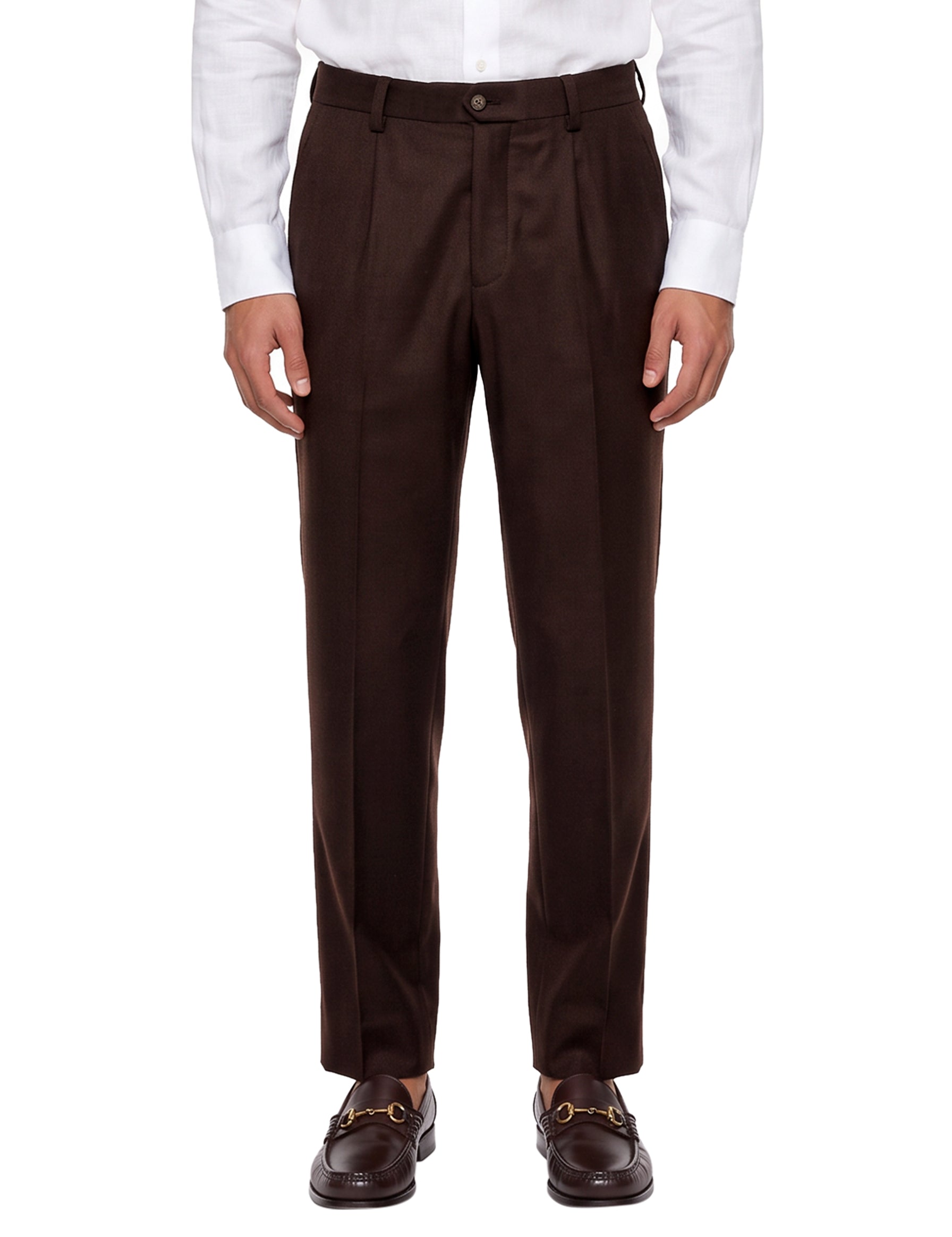 Pantaloni sartoriali Portofino in marrone 