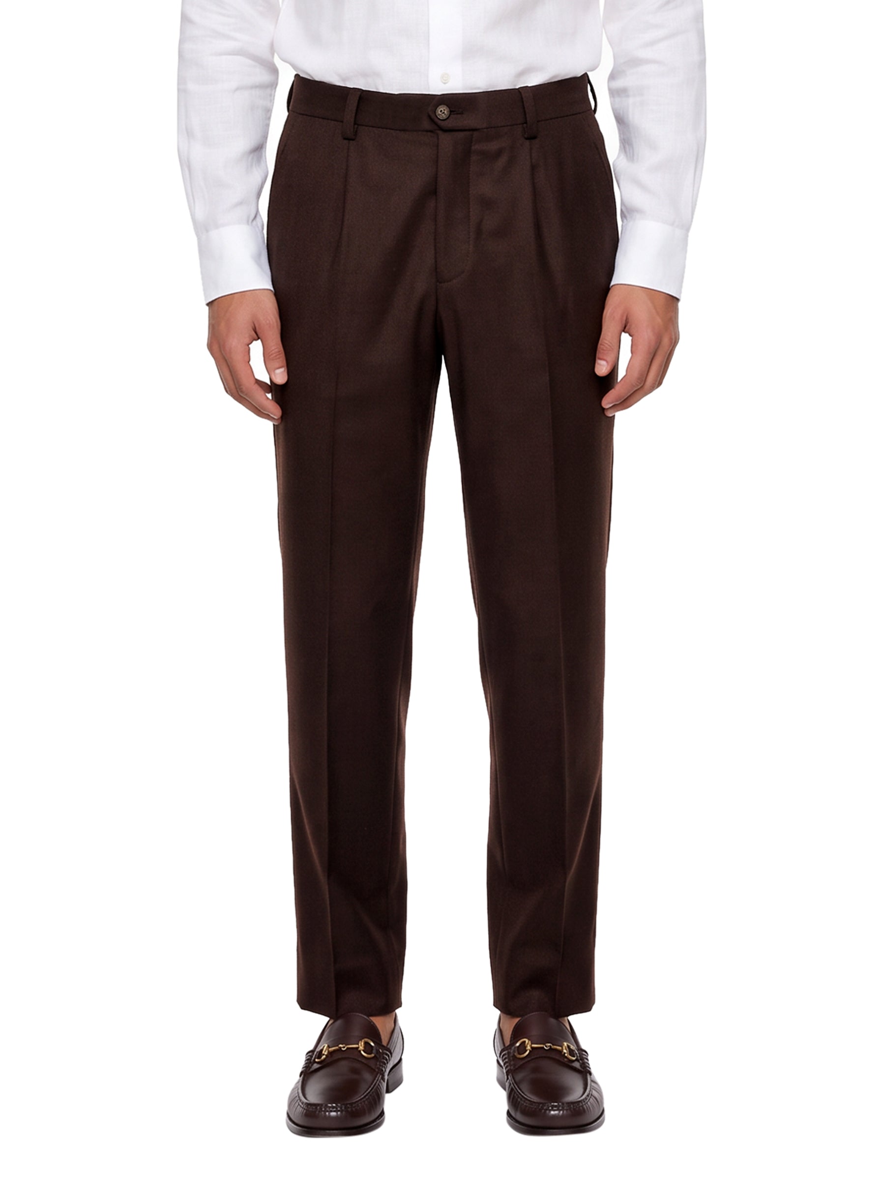 Pantaloni sartoriali Portofino in marrone 
