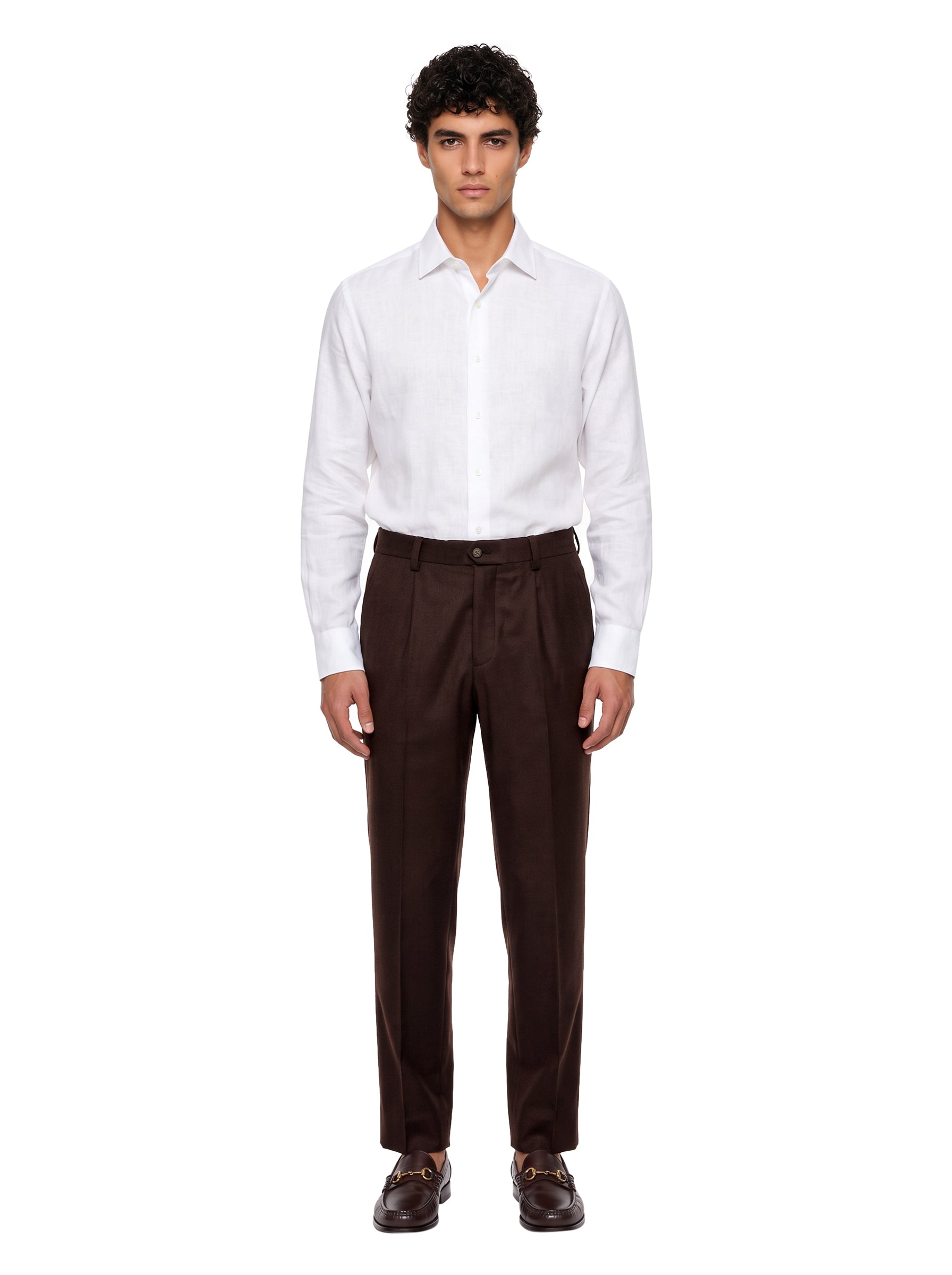 Pantaloni sartoriali Portofino in marrone 