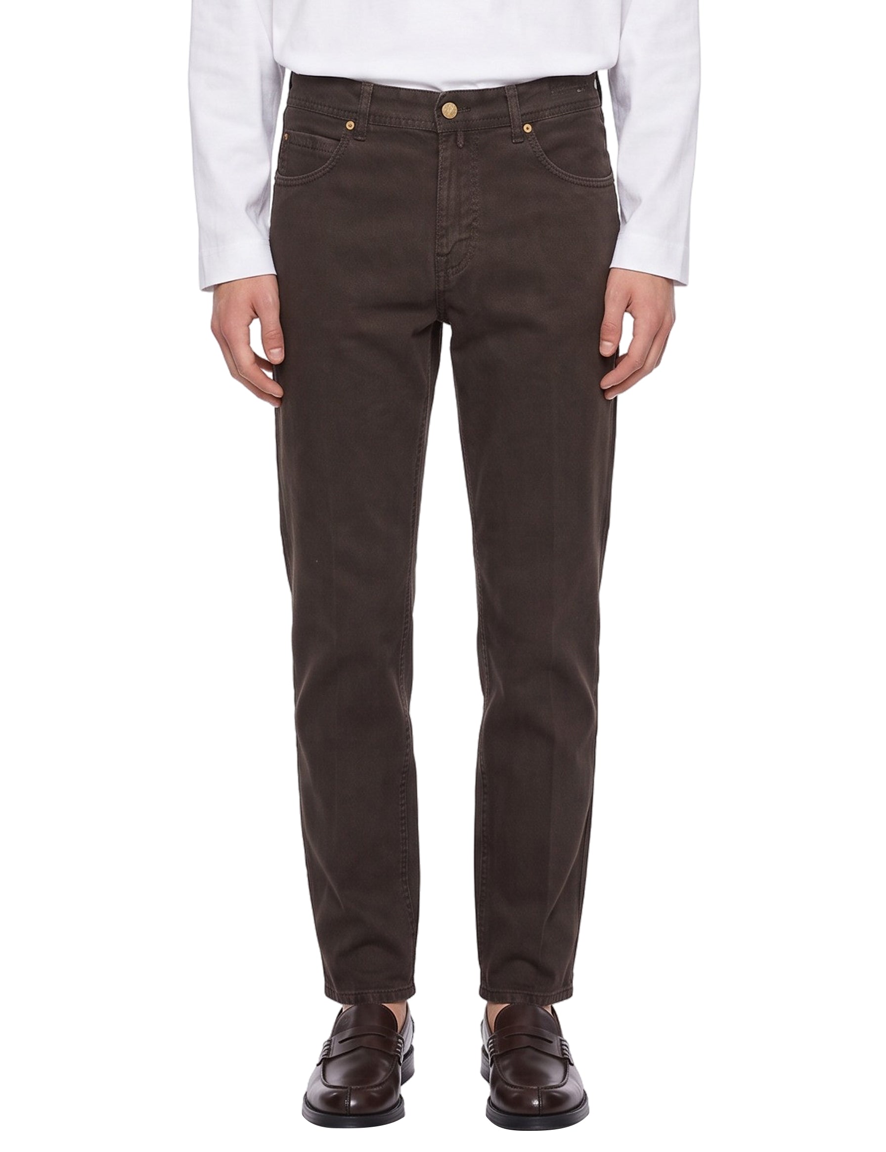 Jeans Varenne in marrone 