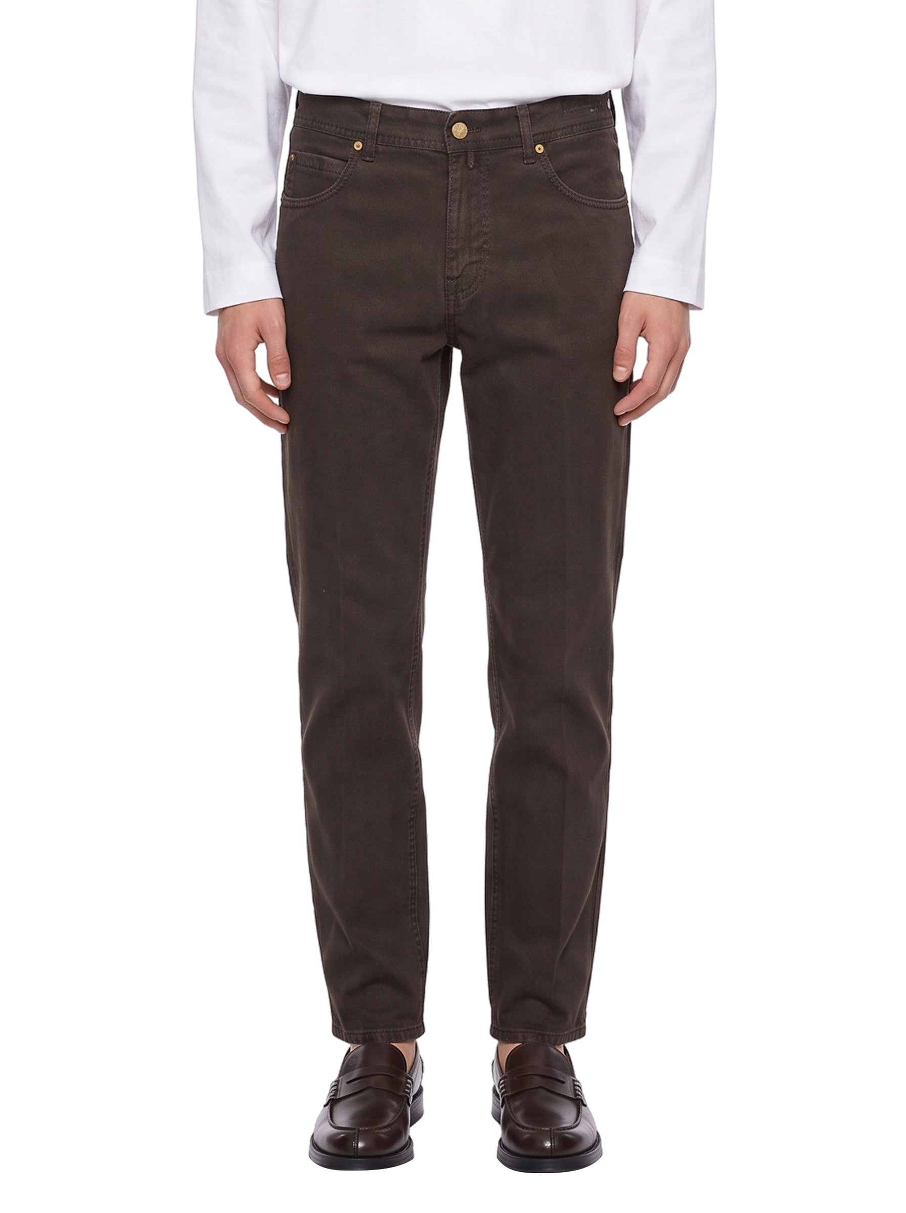 Jeans Varenne in marrone 