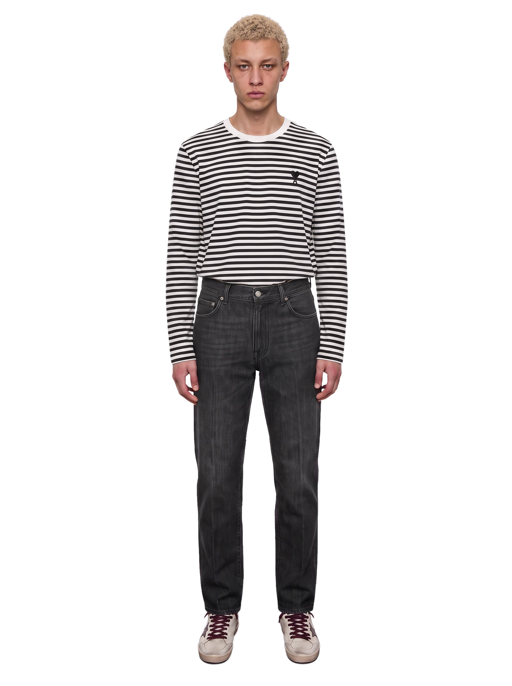Jeans a gamba dritta varenne in nero 