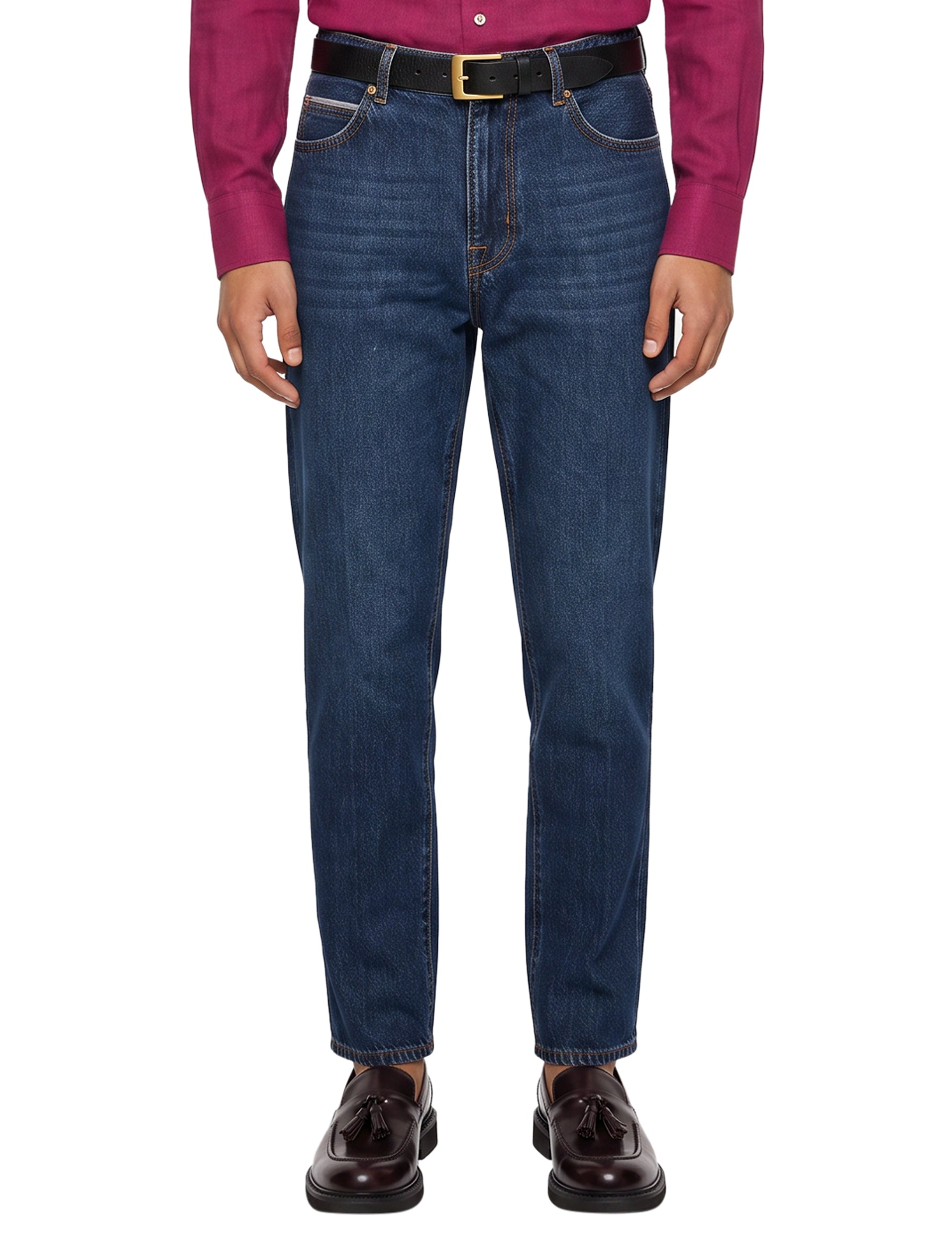 Jeans a gamba dritta Varenne in blu 