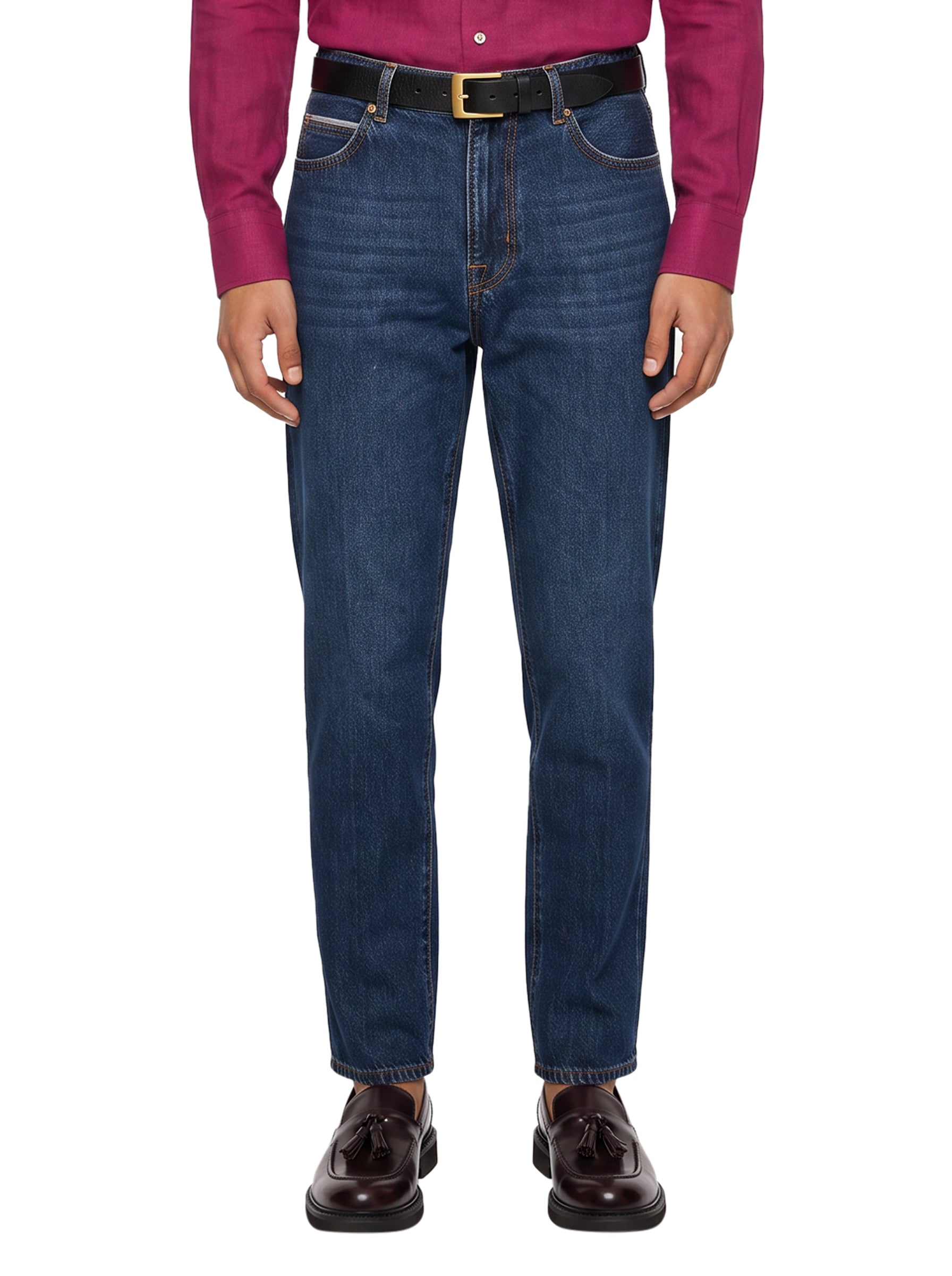 Jeans a gamba dritta Varenne in blu 
