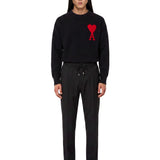 Pantaloni in lana con coulisse Wimbeldon in nero 