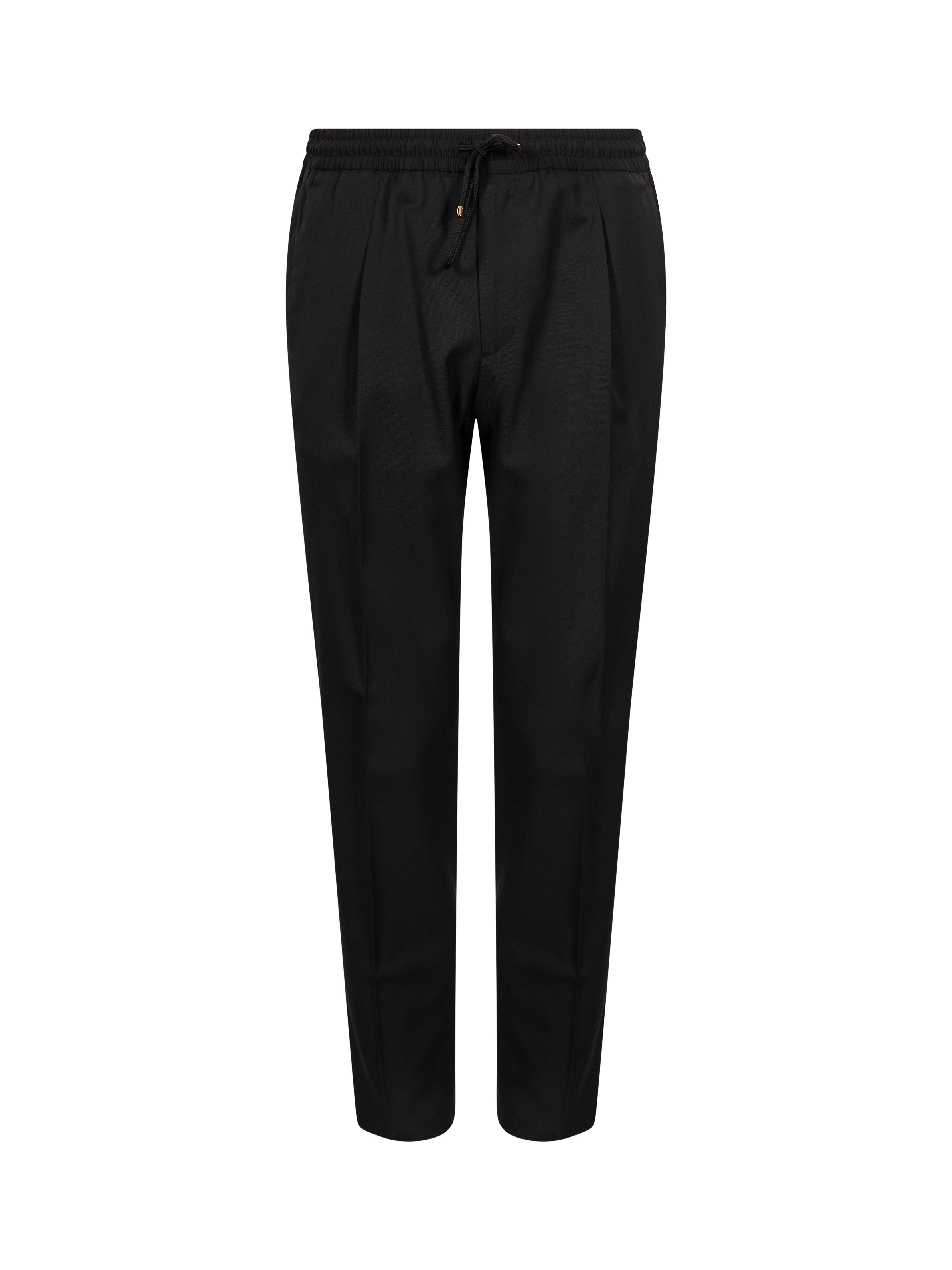 Pantaloni in lana con coulisse Wimbeldon in nero 