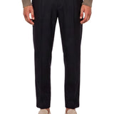 Pantaloni in lana con coulisse Wimbeldon in blu 