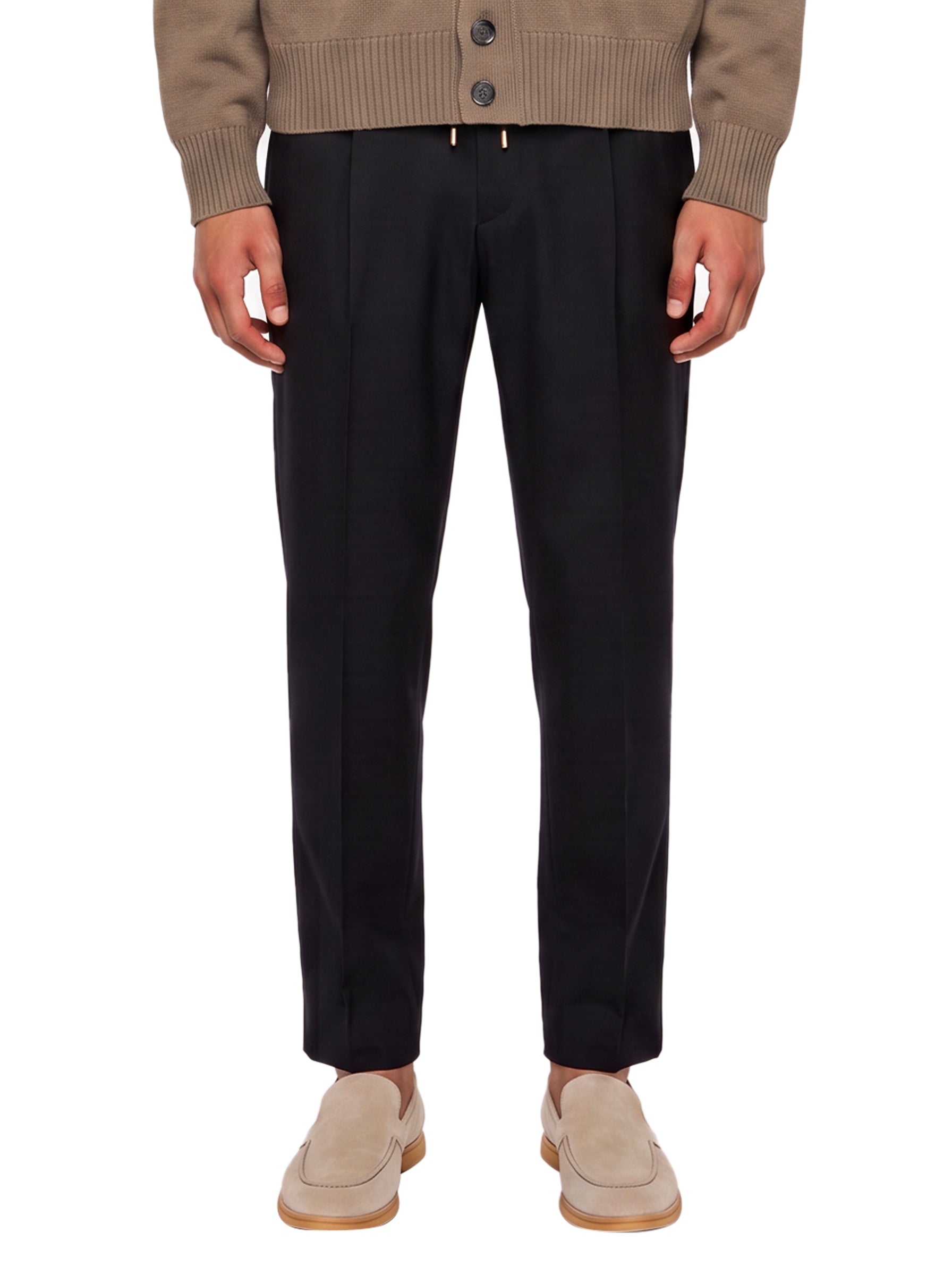 Pantaloni in lana con coulisse Wimbeldon in blu 