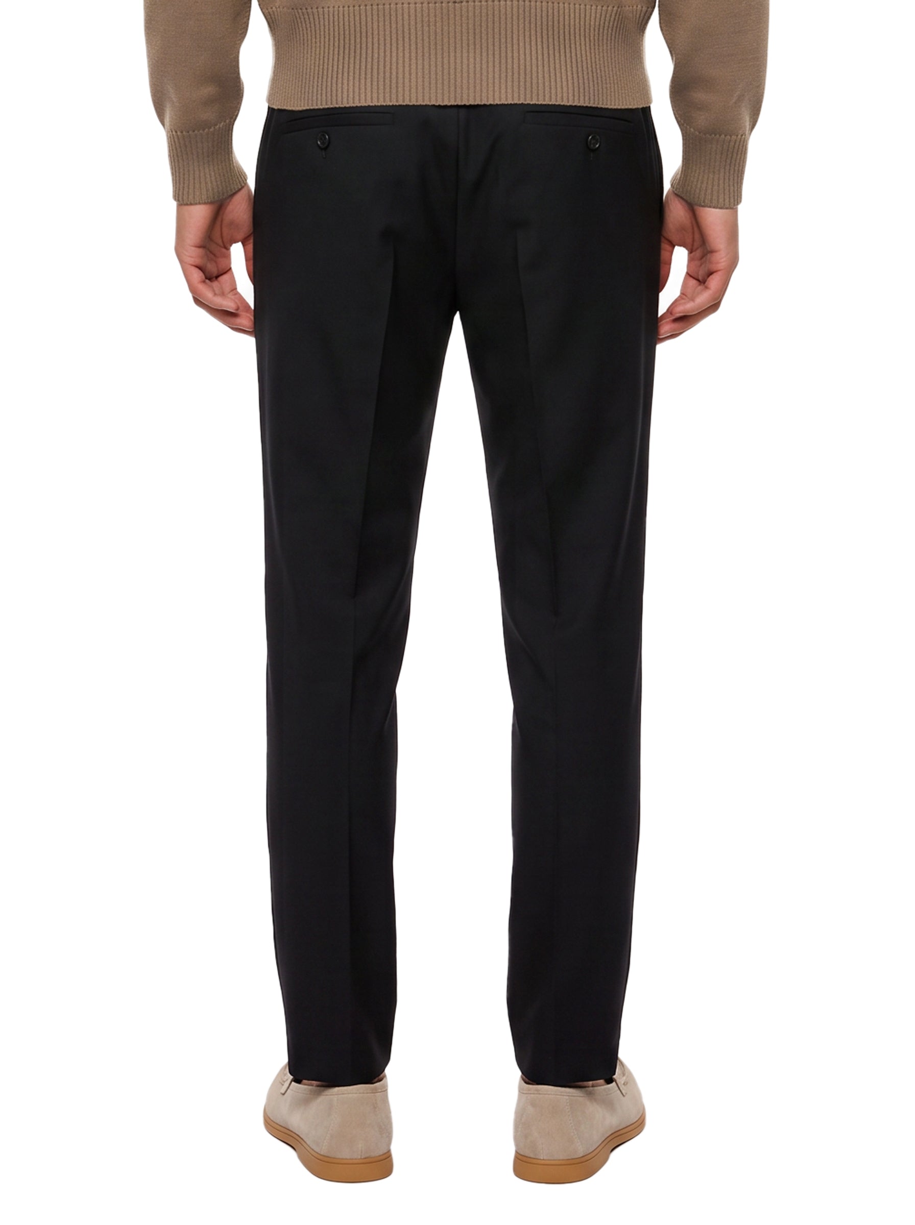 Pantaloni in lana con coulisse Wimbeldon in blu 