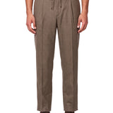 Pantaloni con coulisse Wimbeldon in marrone 