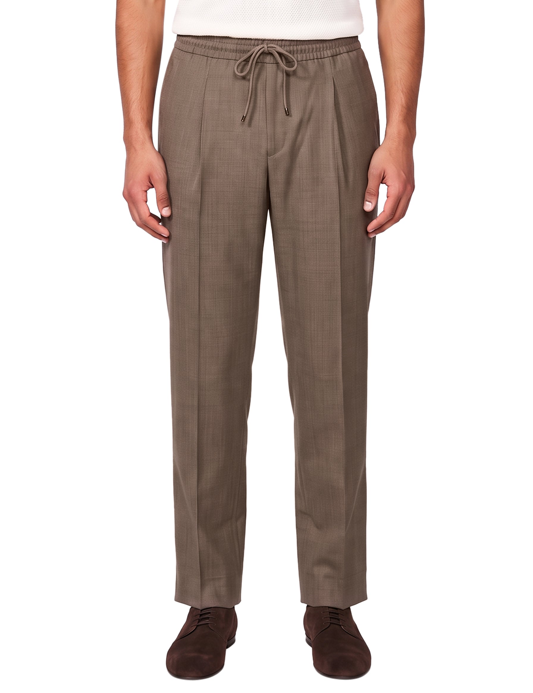 Pantaloni con coulisse Wimbeldon in marrone 