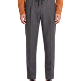 Pantaloni in lana con coulisse Wimbeldon in grigio 