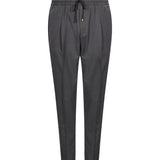 Pantaloni in lana con coulisse Wimbeldon in grigio 