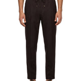 Pantaloni con coulisse Wimbeldon in marrone 