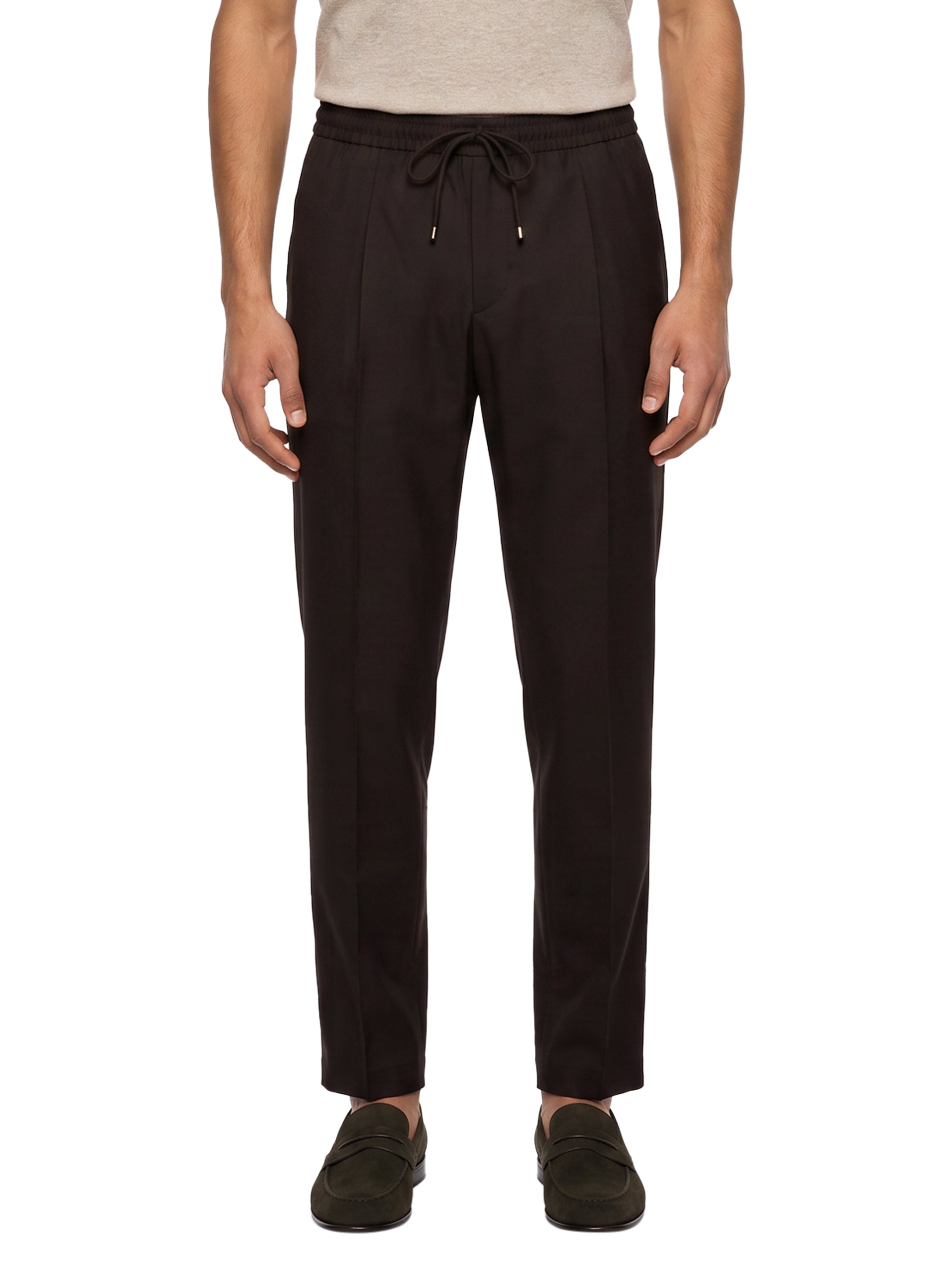 Pantaloni con coulisse Wimbeldon in marrone 