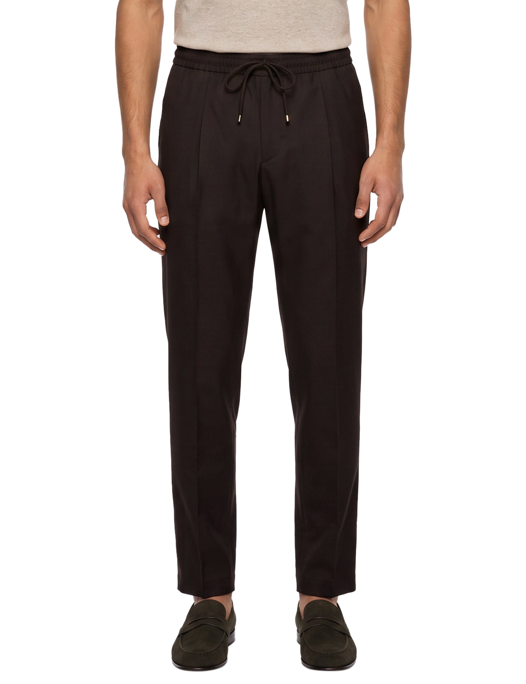 Pantaloni con coulisse Wimbeldon in marrone 
