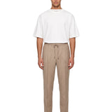 Pantaloni con coulisse Wimbledon in beige 