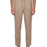 Pantaloni con coulisse Wimbledon in beige 