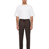 Pantaloni con coulisse Wimbledon in marrone 