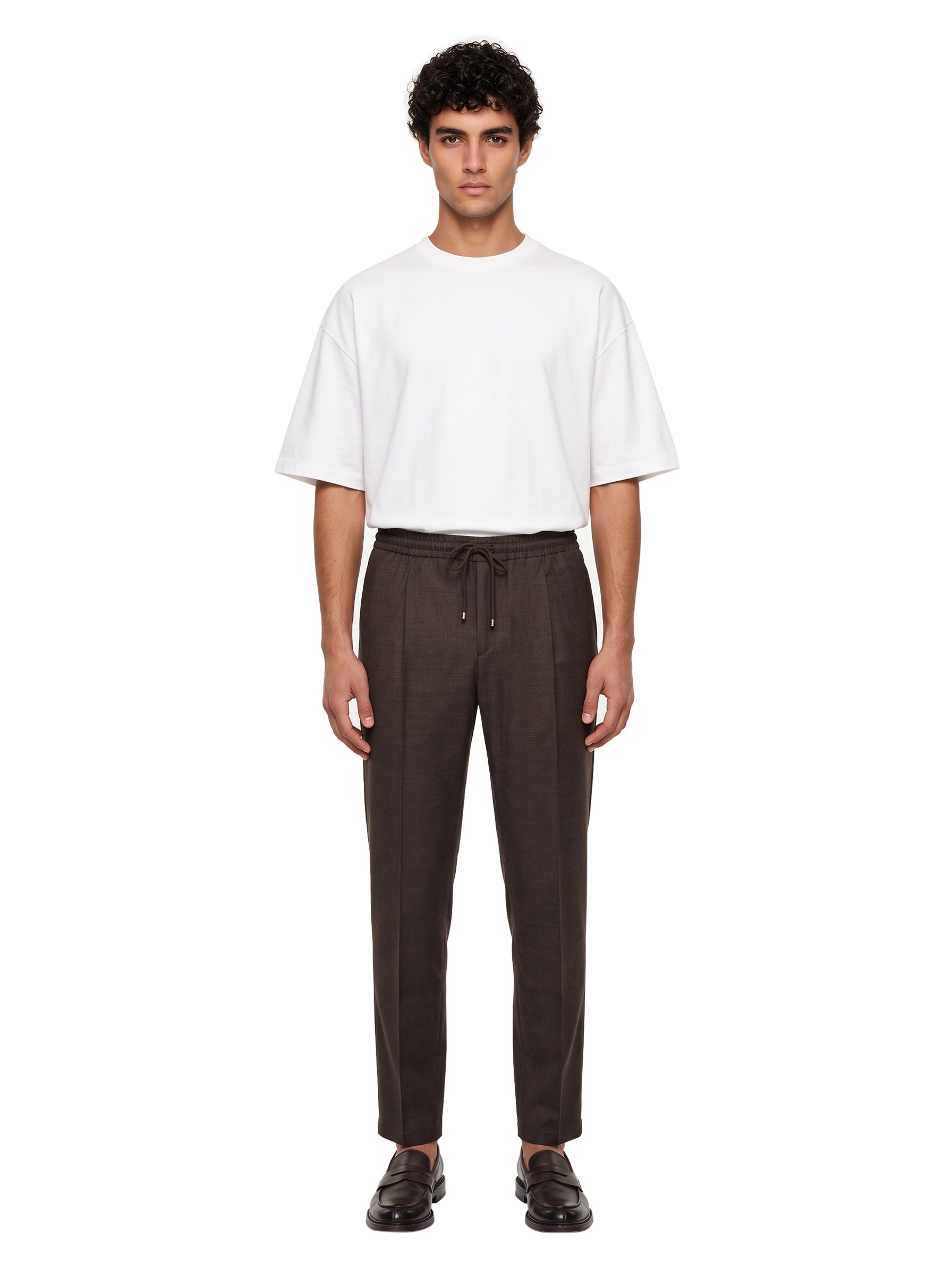 Pantaloni con coulisse Wimbledon in marrone 