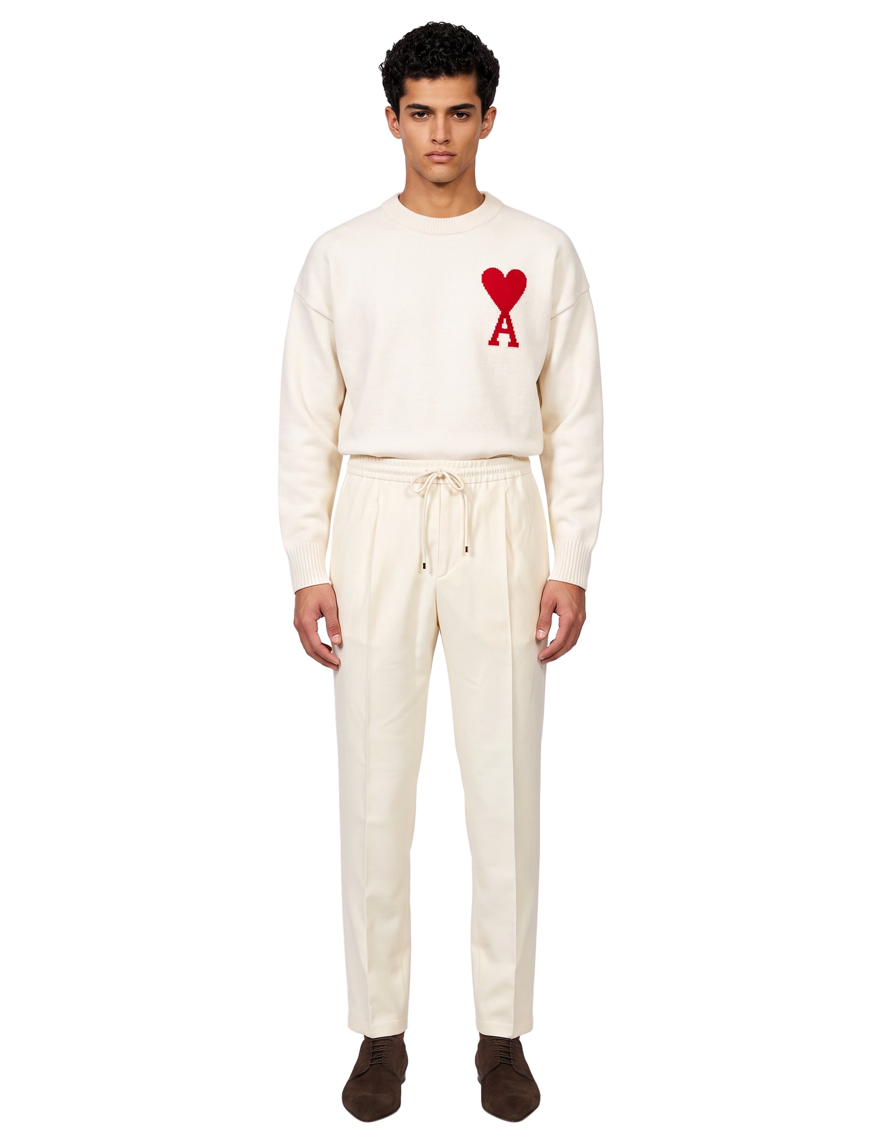Pantaloni con coulisse Wimbledon in avorio 