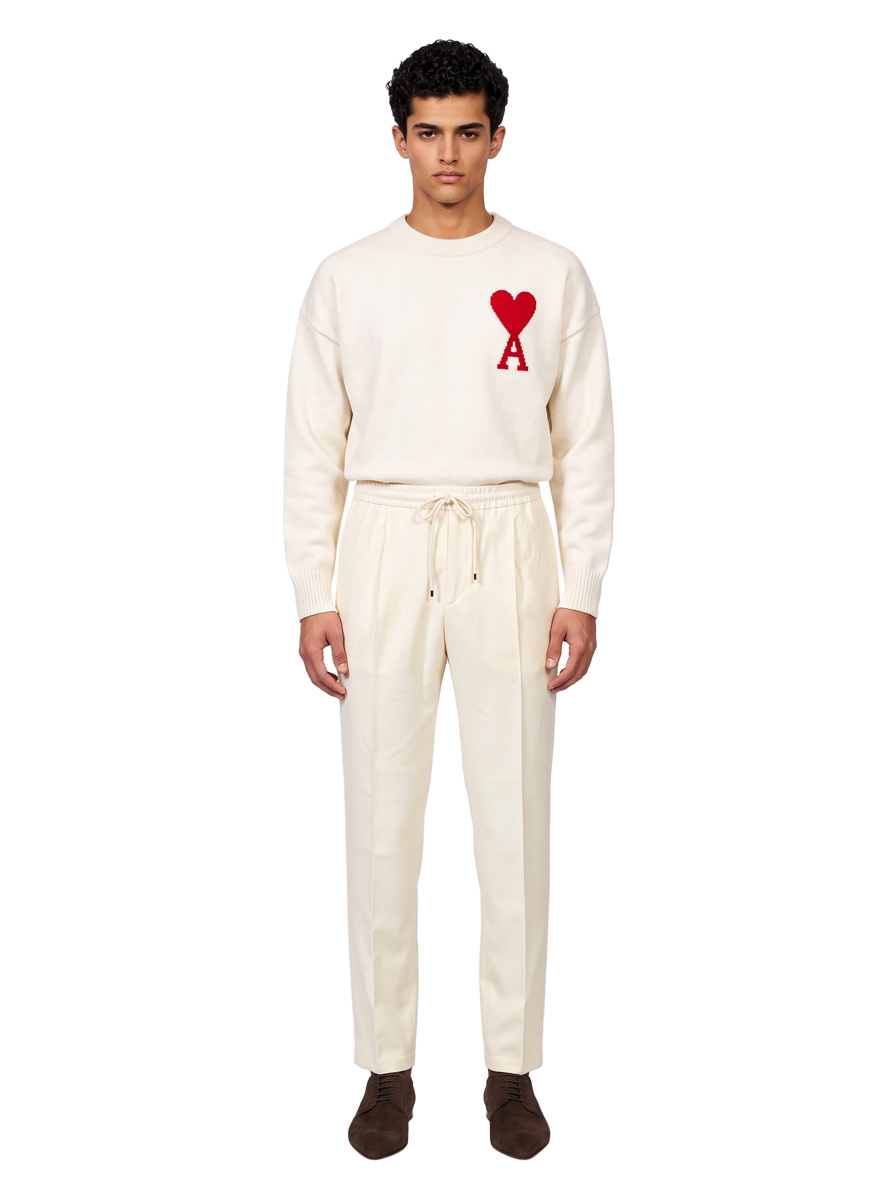 Pantaloni con coulisse Wimbledon in avorio 