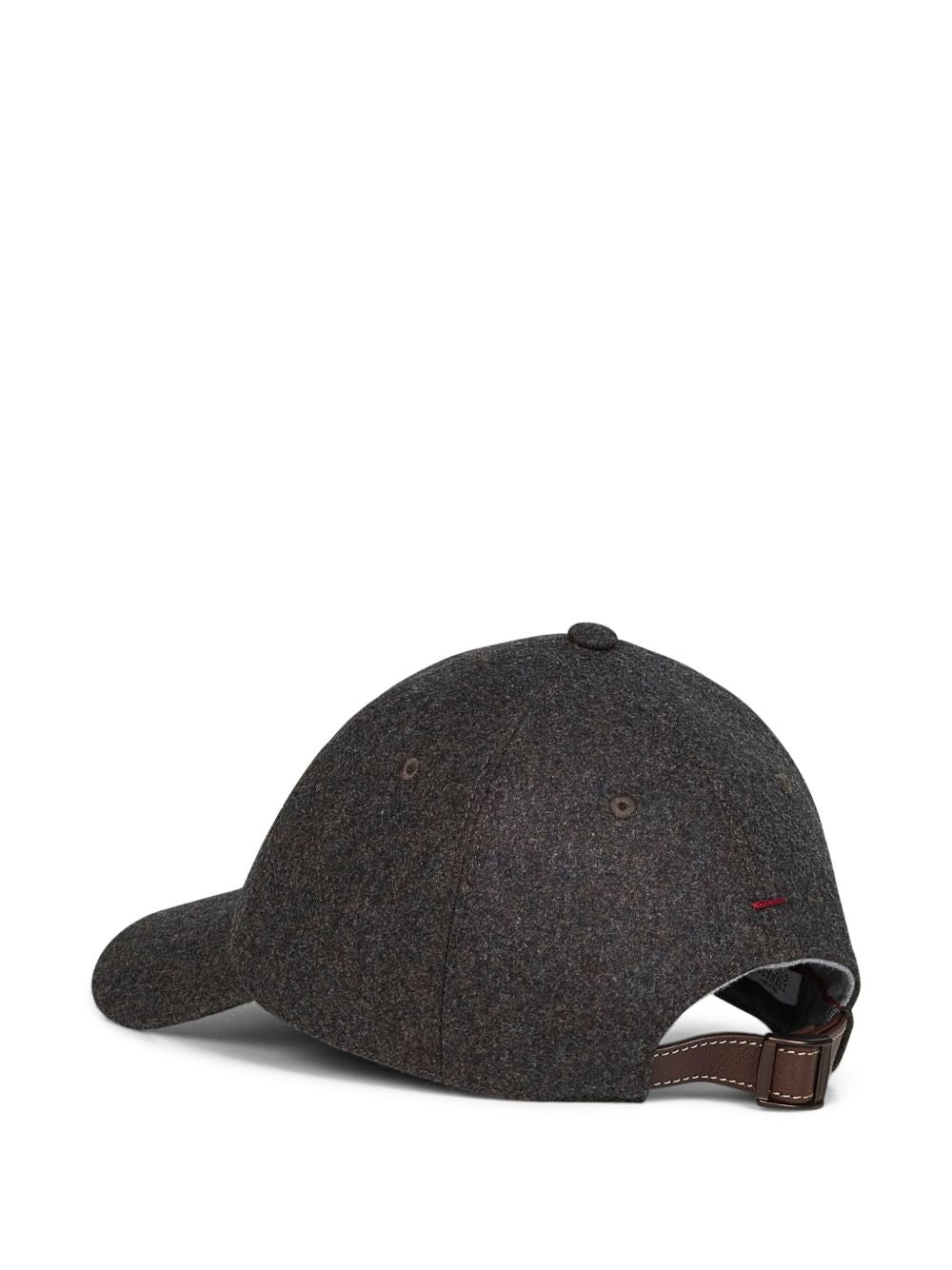 Cappello da baseball con ricamo e visiera curva in grigio 
