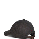 Cappello da baseball con ricamo e visiera curva in grigio 