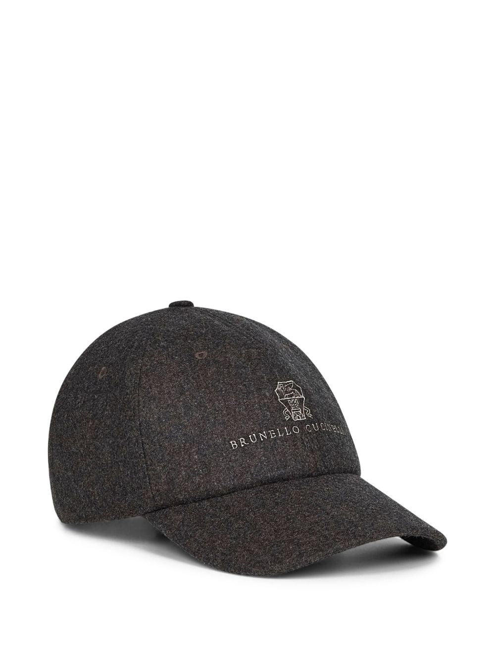 Cappello da baseball con ricamo e visiera curva in grigio 