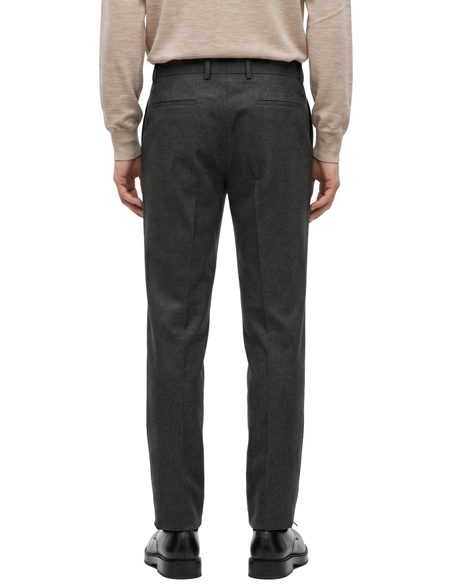 Pantaloni sartoriali in lana grigio antracite 