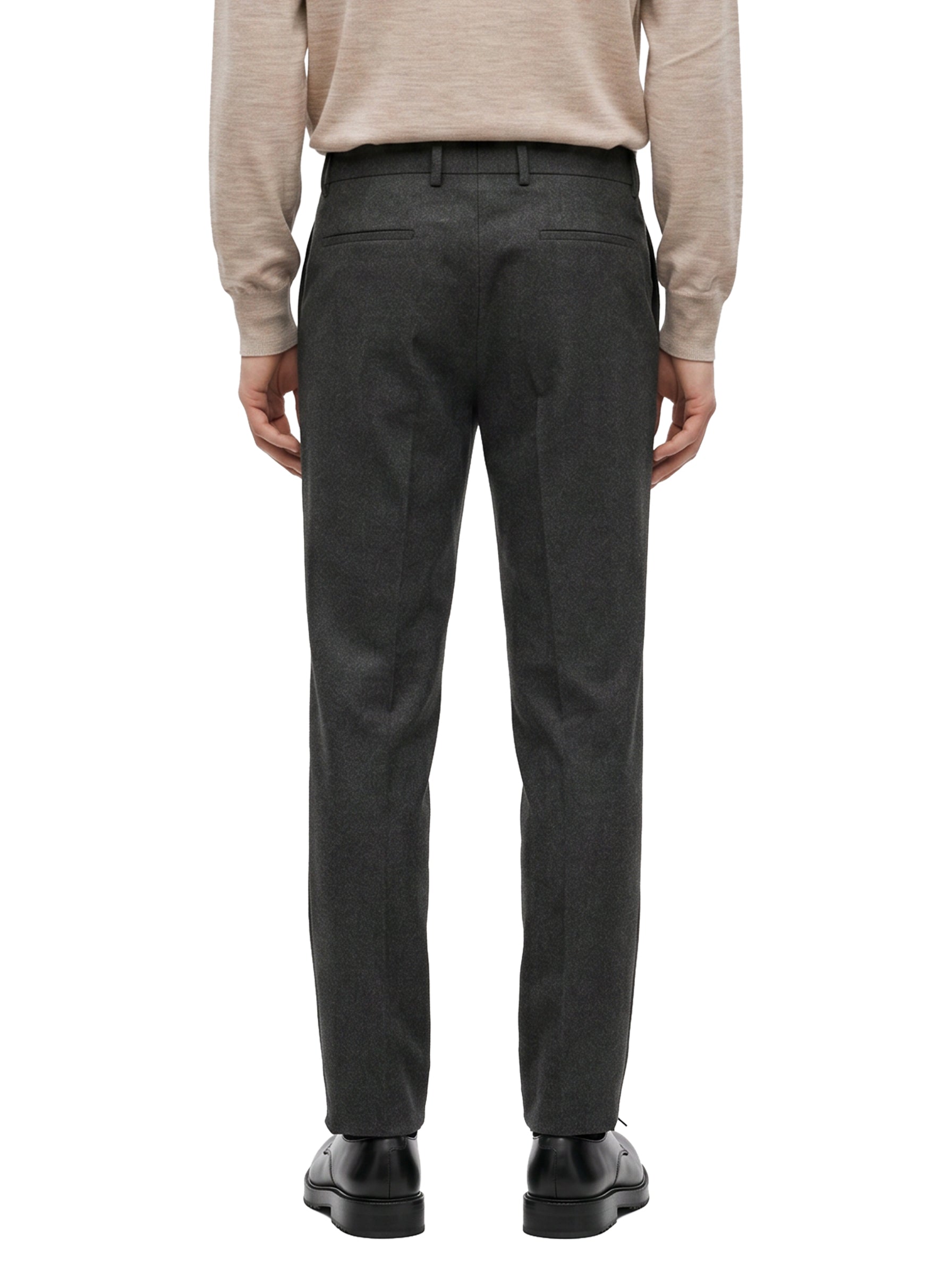 Pantaloni sartoriali in lana grigio antracite 