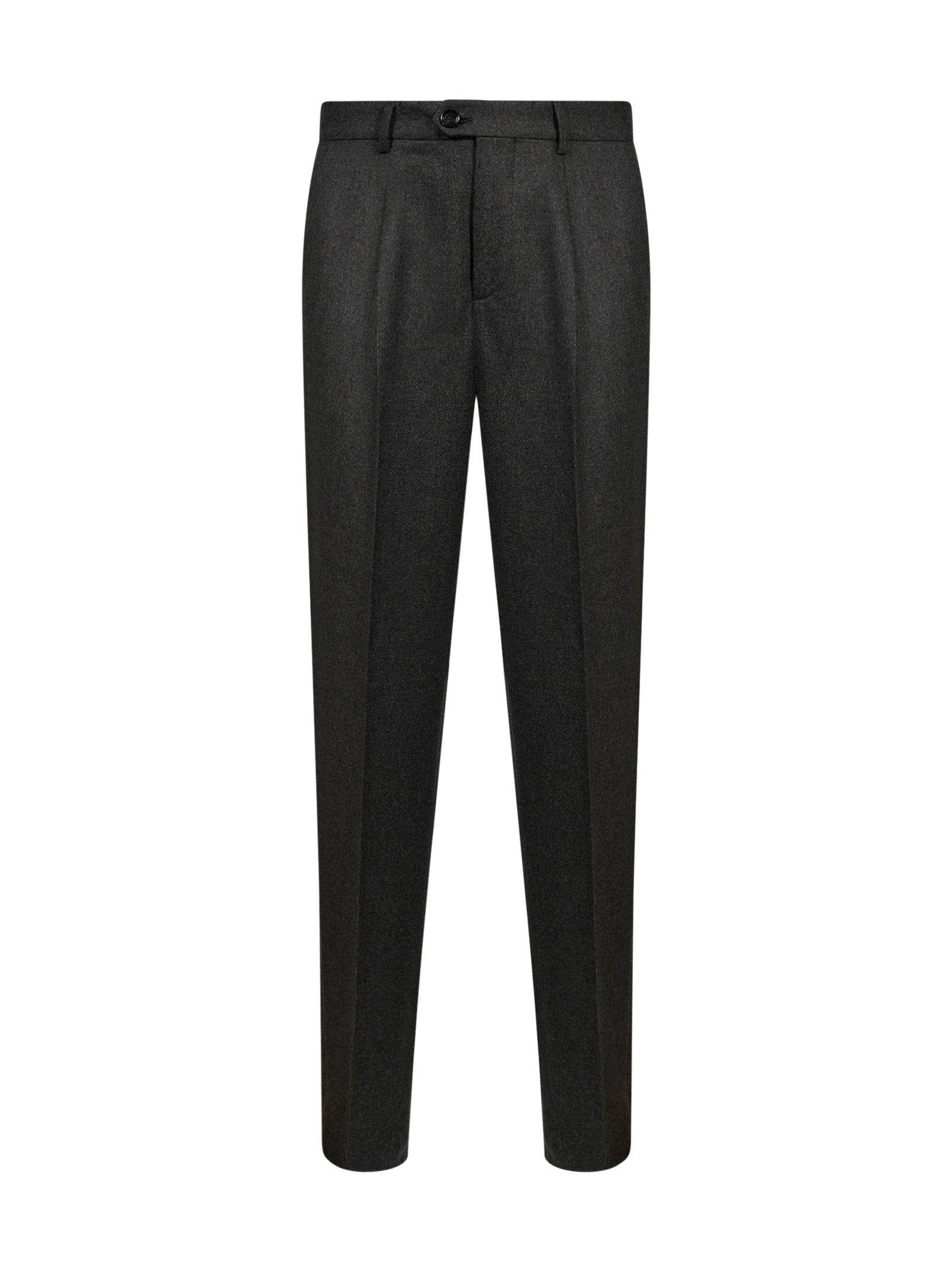 Pantaloni sartoriali in lana grigio antracite 