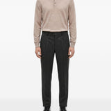 Pantaloni sartoriali in lana grigio antracite 