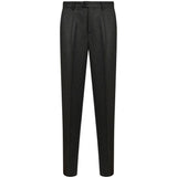 Pantaloni sartoriali in lana grigio antracite 