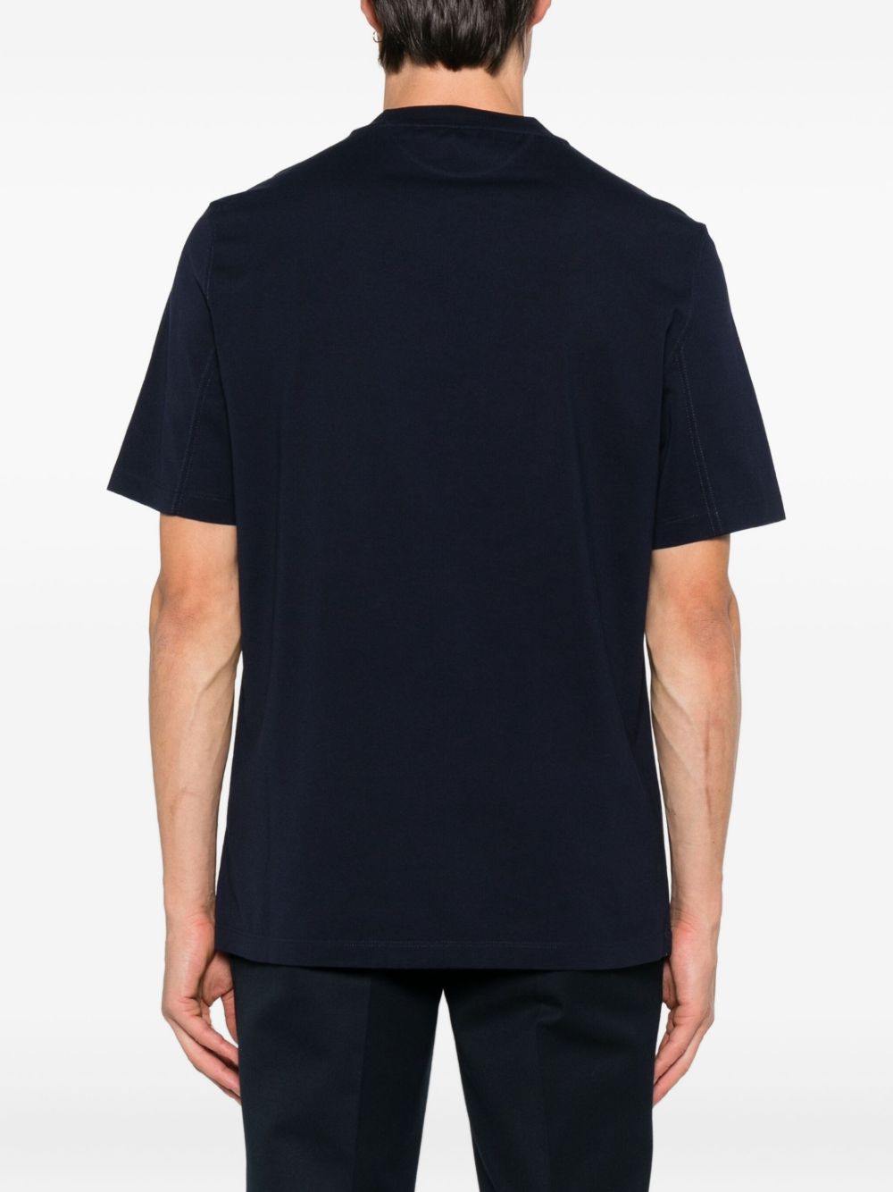 T-shirt a maniche corte in blu Brunello Cucinelli - uomo 