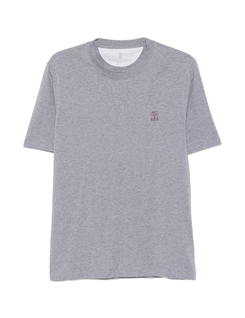 T-shir a maniche corte con logo in grigio 