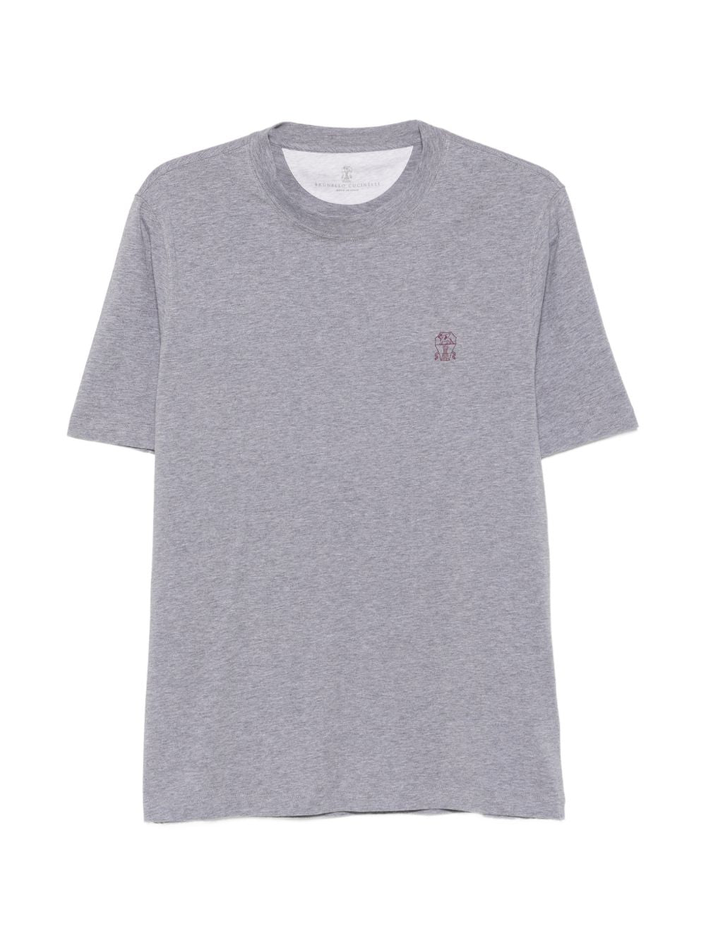 T-shir a maniche corte con logo in grigio 