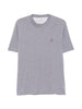 Short-sleeved T-shirt with logo in grey