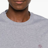 T-shir a maniche corte con logo in grigio 