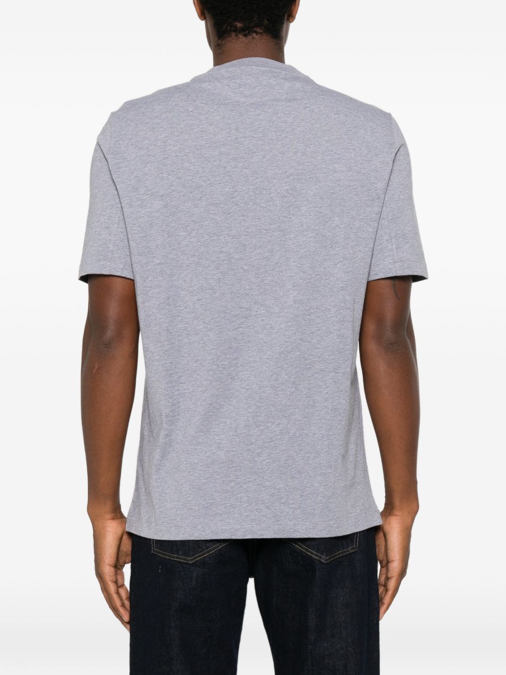 T-shir a maniche corte con logo in grigio 